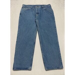 Carhartt B460 LVB Relaxed Fit Jeans Men's Size 44×32 Blue Straight
